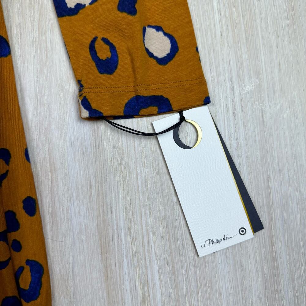 NWT 3.1 Philip Lim for Target Long Sleeve Ruched Side Leopard Print Dress Medium - Picture 5 of 13